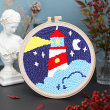 Load image into Gallery viewer, Punch Needle Kit - Lighthouse and Starry Night