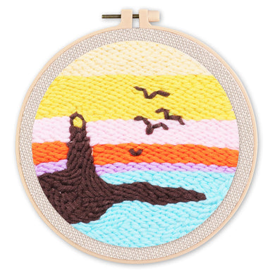 Punch Needle Kit - Lighthouse and Sunset