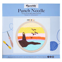 Load image into Gallery viewer, Punch Needle Kit - Lighthouse and Sunset