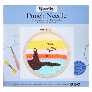 Punch Needle Kit - Lighthouse and Sunset