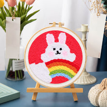 Load image into Gallery viewer, Punch Needle Kit - Rabbit and Rainbow