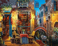 Load image into Gallery viewer, Diamond Painting - Table next to the canal