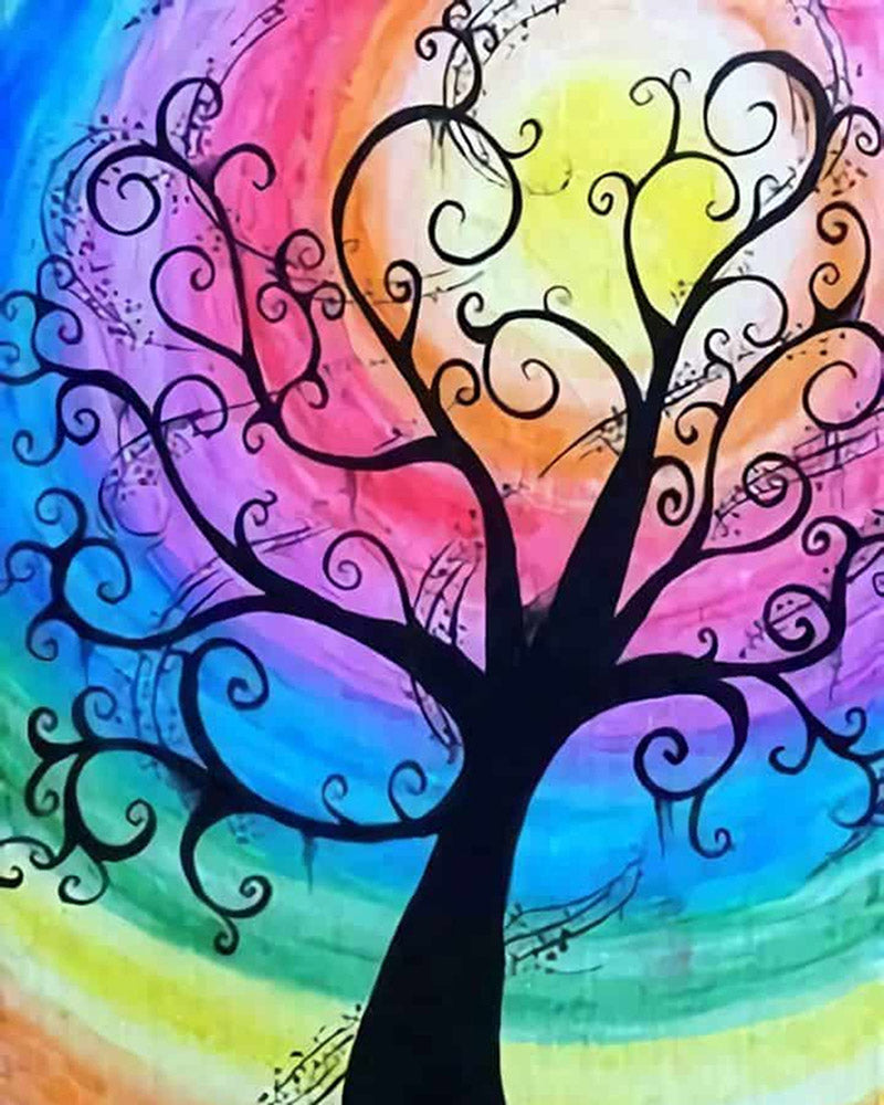 Diamond Painting - Tree and Colour Gradients