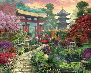 Diamond Painting - Garden leading to the Temple