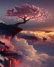 Load image into Gallery viewer, Diamond Painting - Pink Tree and Clouds