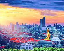 Load image into Gallery viewer, Paint by numbers | Buddha Bangkok | intermediate new arrivals landscapes cities | Figured&#39;Art
