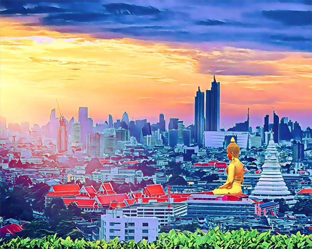 Paint by numbers | Buddha Bangkok | intermediate new arrivals landscapes cities | Figured'Art