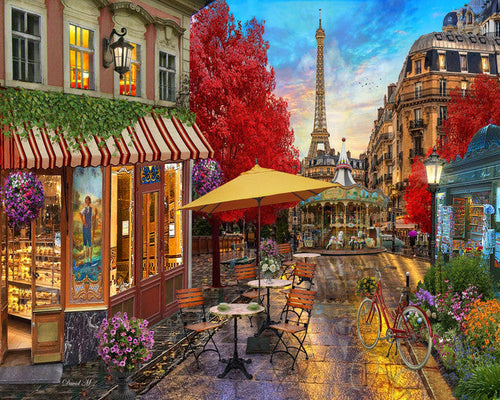 Paint by numbers | Terrace in Paris | intermediate new arrivals landscapes cities | Figured'Art