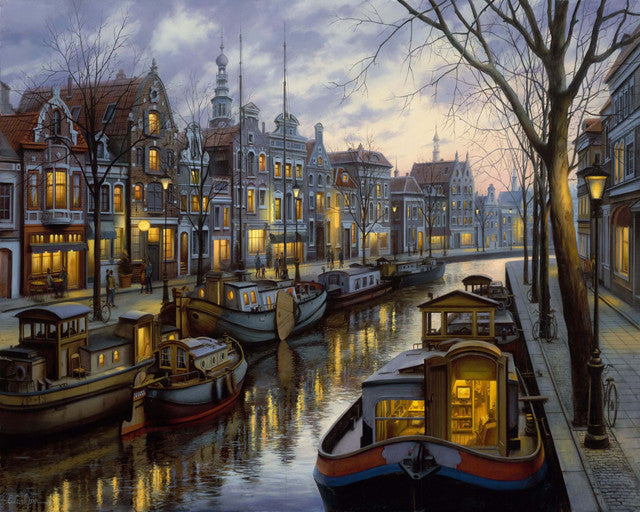 Paint by numbers | Life on the canal | ships and boats advanced new arrivals landscapes cities | Figured'Art