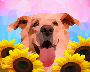 Paint by numbers | Polygon Art Dog | animals dogs easy flowers new arrivals | Figured'Art