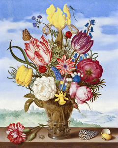 Stamped Cross Stitch Kit - Bouquet of flowers - Ambrosius bosschaert