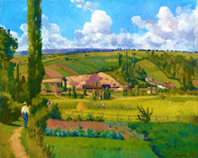Load image into Gallery viewer, Stamped Cross Stitch Kit - Landscape at Les Pâtis - Camille Pissarro