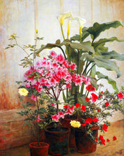 Load image into Gallery viewer, Paint by numbers | Side of a Greenhouse - George Cochran Lambdin | flowers intermediate new arrivals reproduction | Figured'Art