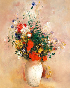 Stamped Cross Stitch Kit - Flower vase - Odilon Redon