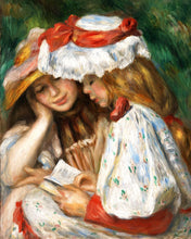 Load image into Gallery viewer, Paint by numbers | Young girls reading - Renoir | intermediate new arrivals reproduction | Figured&#39;Art