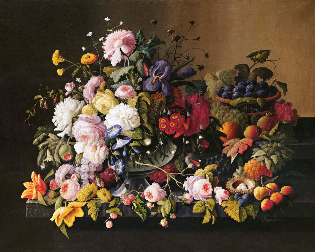 Paint by numbers | Flowers and fruits - Severin Roesen | flowers intermediate new arrivals reproduction | Figured'Art