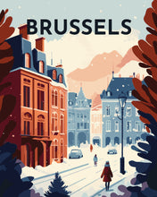 Load image into Gallery viewer, Paint by Numbers - Travel Poster Brussels