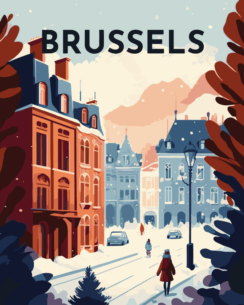 Paint by Numbers - Travel Poster Brussels