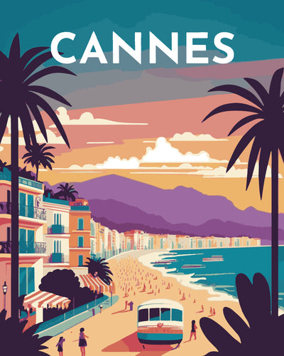 Paint by Numbers - Travel Poster Cannes