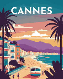 Paint by Numbers - Travel Poster Cannes