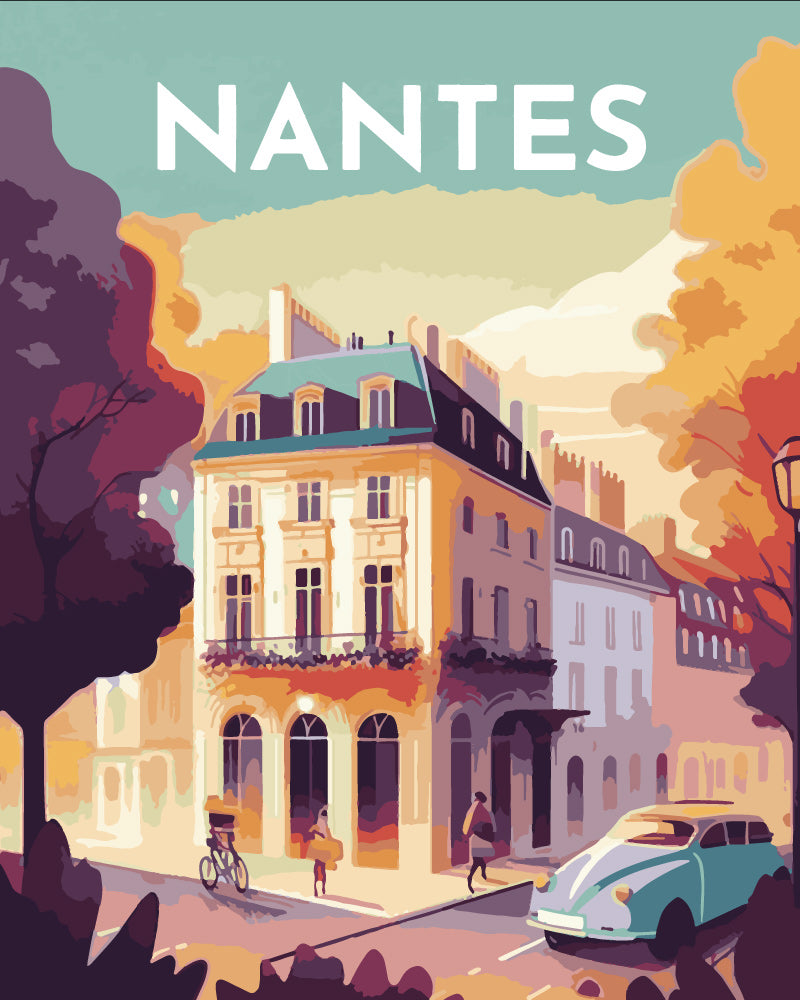 Paint by Numbers - Travel Poster Nantes