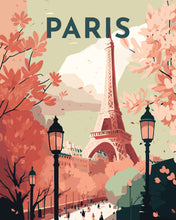 Load image into Gallery viewer, Paint by Numbers - Travel Poster Paris 2