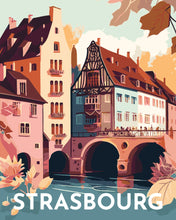 Load image into Gallery viewer, Paint by Numbers - Travel Poster Strasbourg