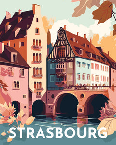 Paint by Numbers - Travel Poster Strasbourg