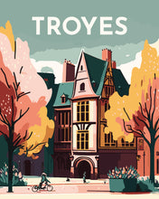 Load image into Gallery viewer, Paint by Numbers - Travel Poster Troyes