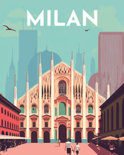 Load image into Gallery viewer, Paint by Numbers - Travel Poster Milan