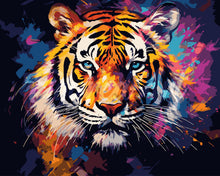 Load image into Gallery viewer, Paint by numbers kit Colourful Abstract Tiger Figured&#39;Art UK