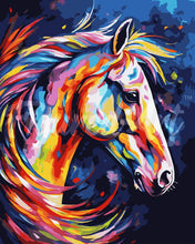 Load image into Gallery viewer, Paint by numbers kit Colourful Abstract Horse Figured&#39;Art UK