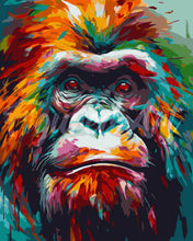 Load image into Gallery viewer, Paint by numbers kit Colourful Abstract Orangutan Figured&#39;Art UK