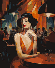 Load image into Gallery viewer, Paint by numbers kit for adults Art Deco Woman in a Club Figured&#39;Art UK