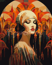 Load image into Gallery viewer, Paint by numbers kit for adults Art Deco Woman Figured&#39;Art UK
