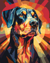 Load image into Gallery viewer, Paint by numbers kit for adults Art Deco Dog Figured&#39;Art UK