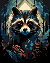 Load image into Gallery viewer, Paint by numbers kit for adults Raccoon Art Deco Figured&#39;Art UK