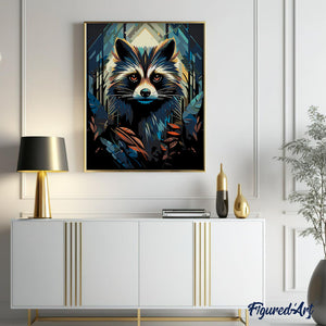 Raccoon Art Deco