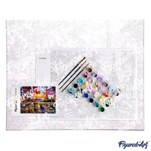Load image into Gallery viewer, paint by numbers | Village under the Snow | cities intermediate landscapes | FiguredArt