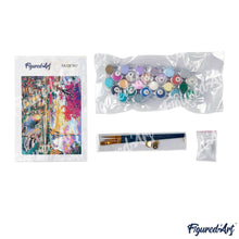 Load image into Gallery viewer, paint by numbers | Purple Fence | flowers intermediate | FiguredArt