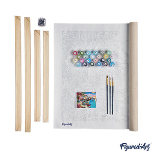 paint by numbers | Frog returning from shopping | animals easy frogs | FiguredArt