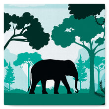 Load image into Gallery viewer, Mini Paint by numbers Elephant in the Forest 20x20cm already framed