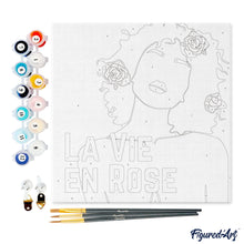 Load image into Gallery viewer, Mini Paint by numbers La Vie en Rose 20x20cm already framed