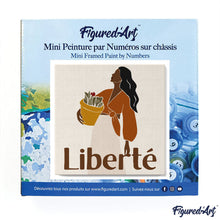 Load image into Gallery viewer, Mini Paint by numbers Beauty and Liberty 20x20cm already framed
