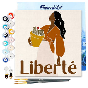 Mini Paint by numbers Beauty and Liberty 20x20cm already framed