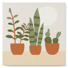 Load image into Gallery viewer, Mini Paint by numbers Three plant pots 20x20cm already framed