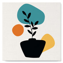 Load image into Gallery viewer, Mini Paint by numbers Abstract Plant Pot Set 3 of 3 20x20cm already framed