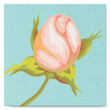 Load image into Gallery viewer, Mini Paint by numbers Pretty Rose Bud 20x20cm already framed