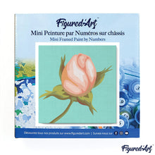 Load image into Gallery viewer, Mini Paint by numbers Pretty Rose Bud 20x20cm already framed