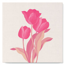 Load image into Gallery viewer, Mini Paint by numbers Pink Tulip Bush 20x20cm already framed